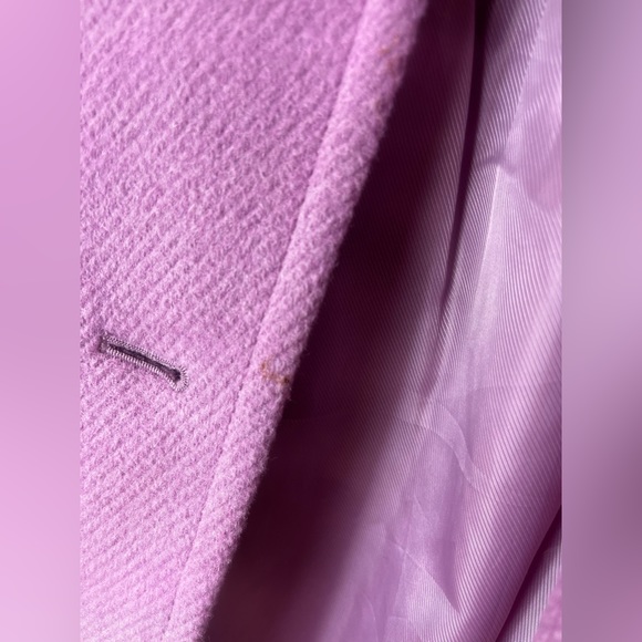 Talbots Lavender Single Breasted Wool Viscose Blend Winter Coat size large - Picture 10 of 13